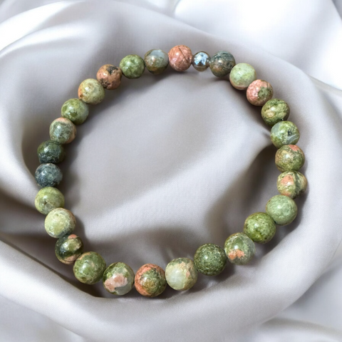 My Two Daughters Jewelry - Unakite Bracelet 6mm