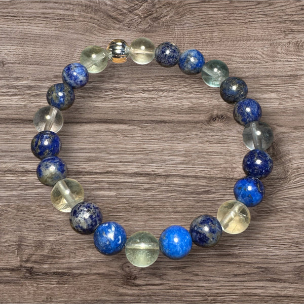 My Two Daughters Jewelry - Virgo Lapis and Fluorite Zodiac Bracelet