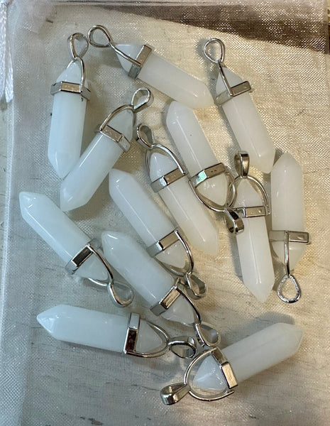 Kelowna Crystal Cave - White Jade Pendant Point