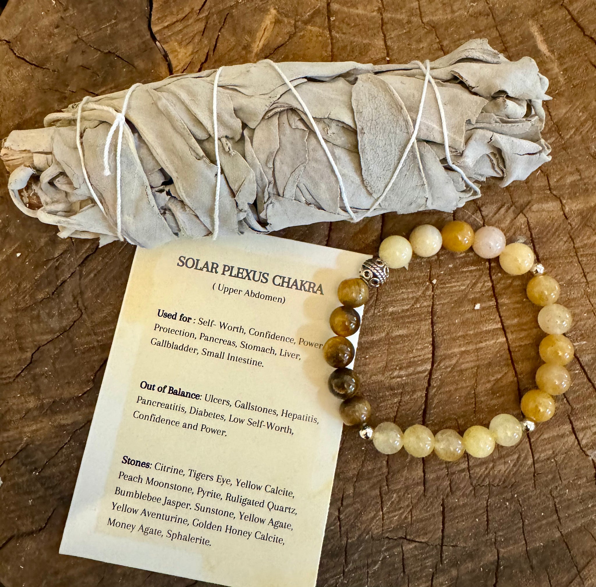 My Two Daughters Jewelry - Yellow_Solar_Chakra_Bracelet_8mm_Beads_4_types