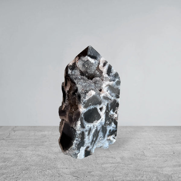 TRUE ART KELOWNA - Black Druzy Sphalerite Tower