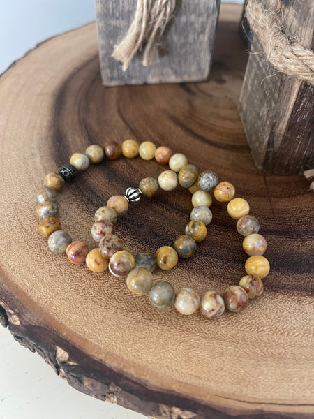 My Two Daughters Jewelry - 2 Crazy Lace Agate Bracelet