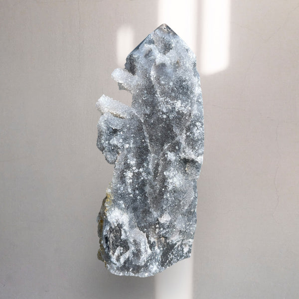Kelowna Crystal Cave - Black Druzy Sphalerite Tower3