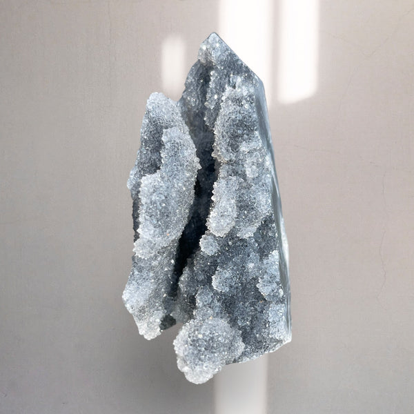 Kelowna Crystal Cave - Black Druzy Sphalerite Tower5
