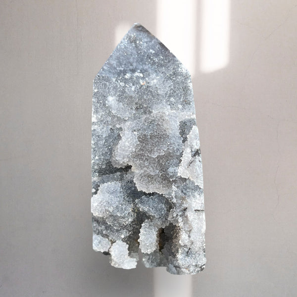 Kelowna Crystal Cave - Black Druzy Sphalerite Tower6