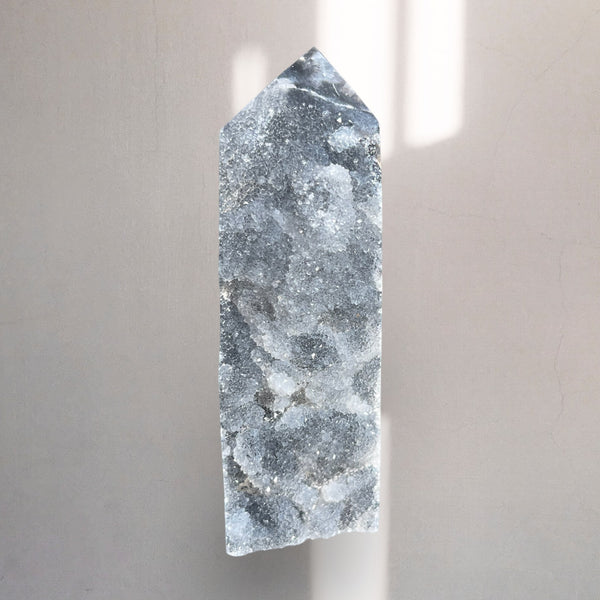Kelowna Crystal Cave - Black Druzy Sphalerite Tower7