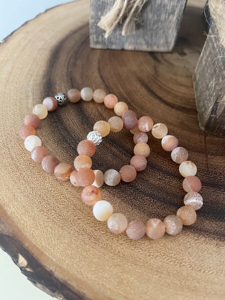 Fancy Beads - 8MM Druzy Agate Bracelet