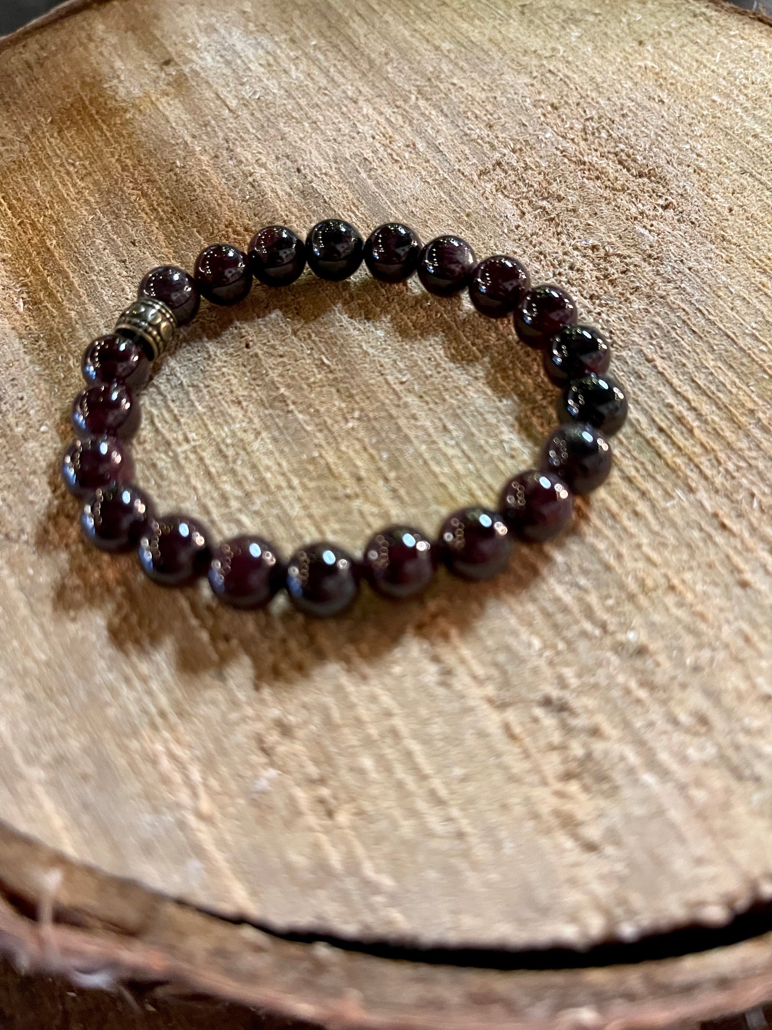 Fancy Beads - Garnet Bracelet