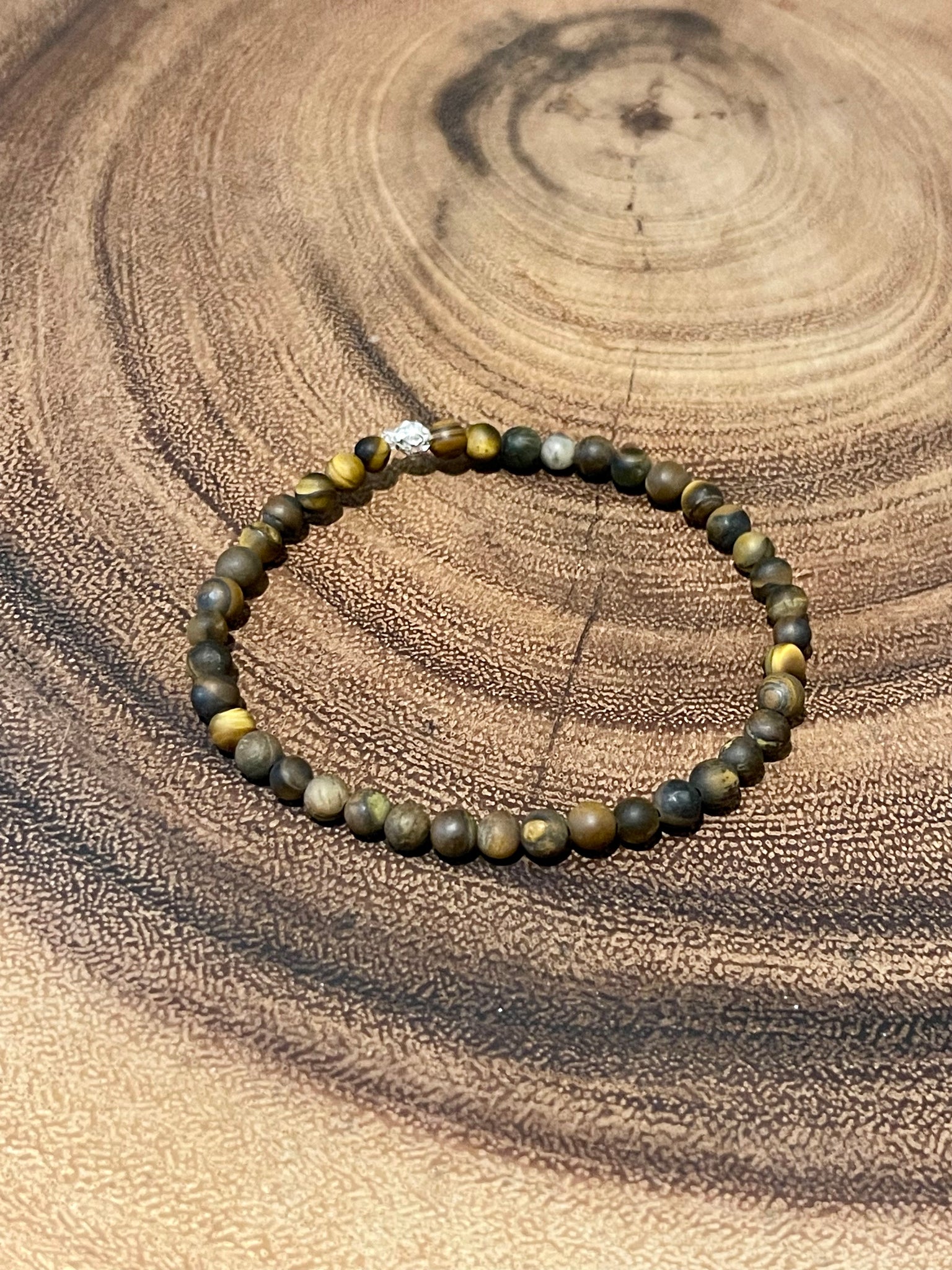 Fancy Beads - Matte Tigers Eye Bracelet