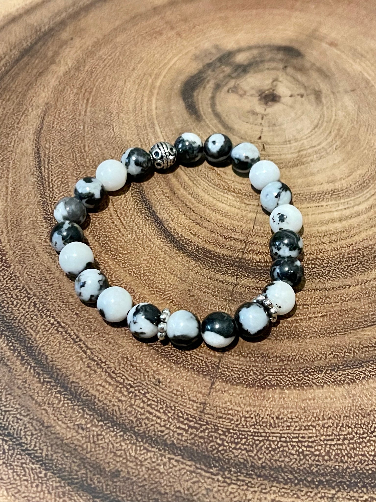 Fancy Beads - Black Zebra Bracelet