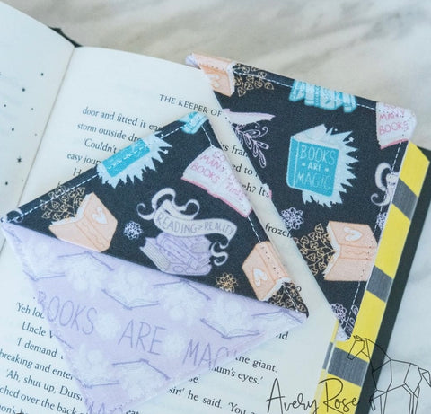 Avery Rose Handmade Designs - Fabric Corner Bookmark