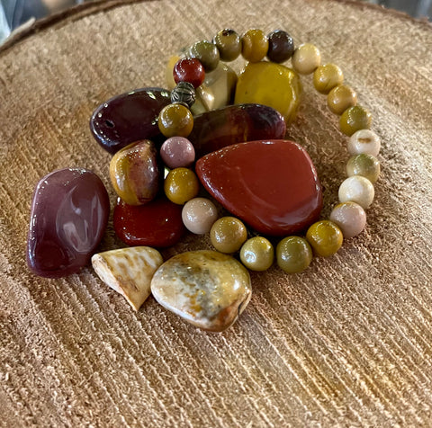 Fancy Beads - 8mm Mookaite Jasper Bracelet