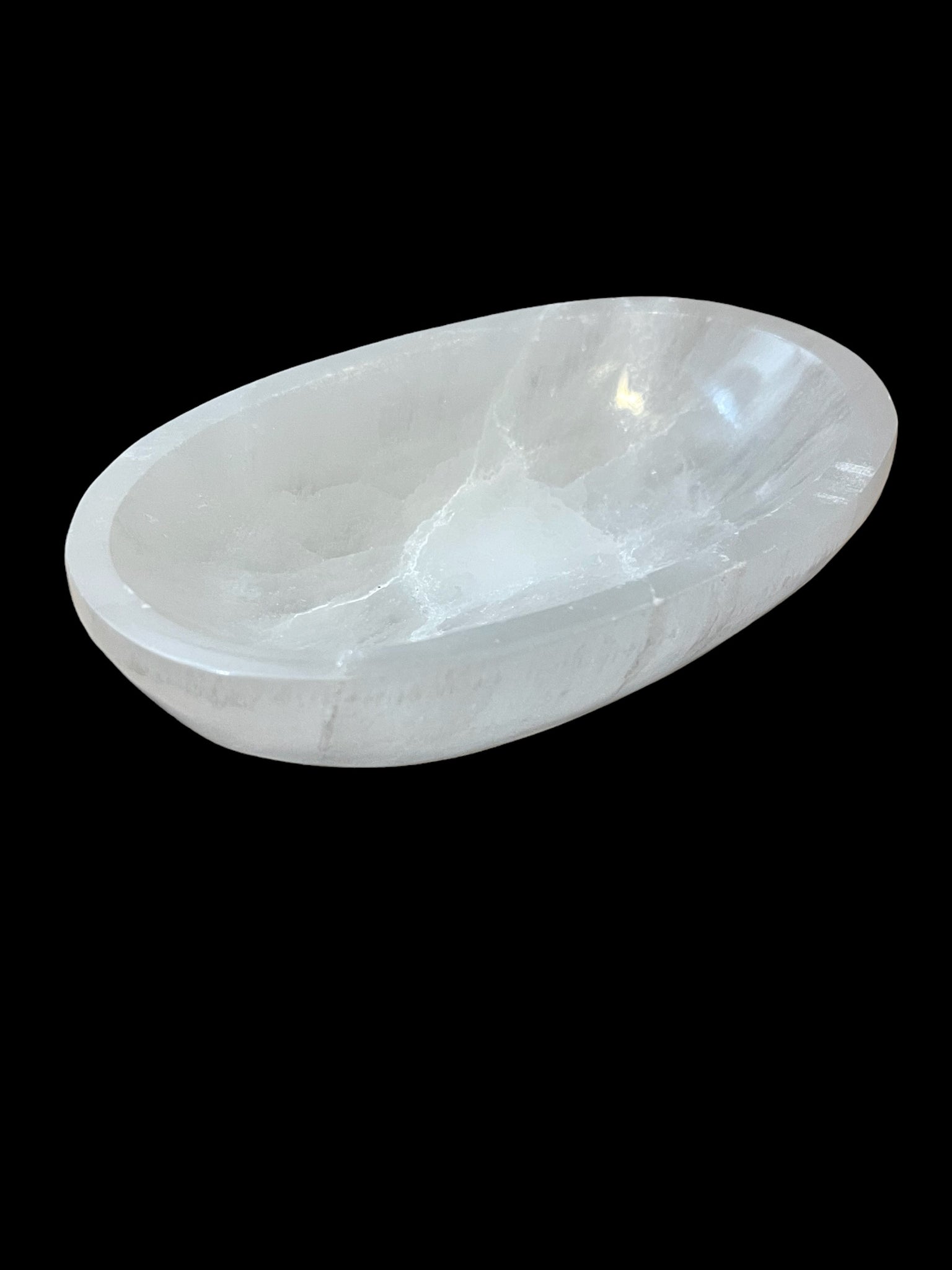 Kelowna Crystal Cave - Medium Oval Selenite Bowl