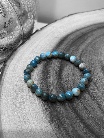 Fancy Beads - 8MM Blue Apatite Bracelet
