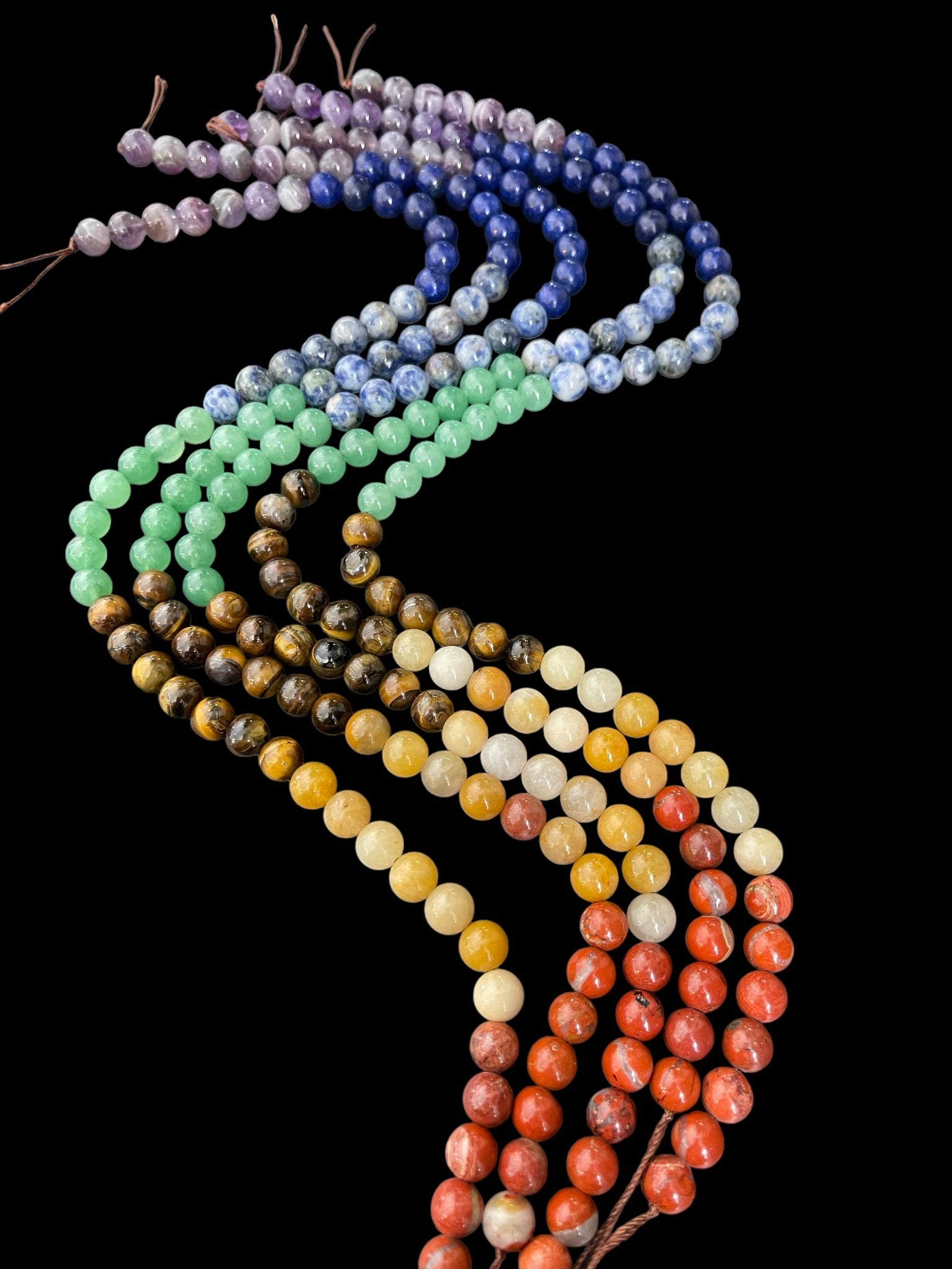 Fancy Beads - 8MM Chakra Strung Beads