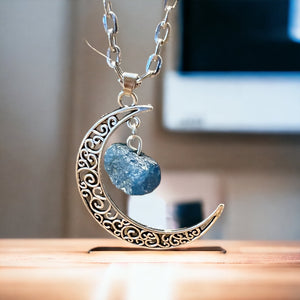 Fancy Beads - Apatite Crescent Moon Necklace
