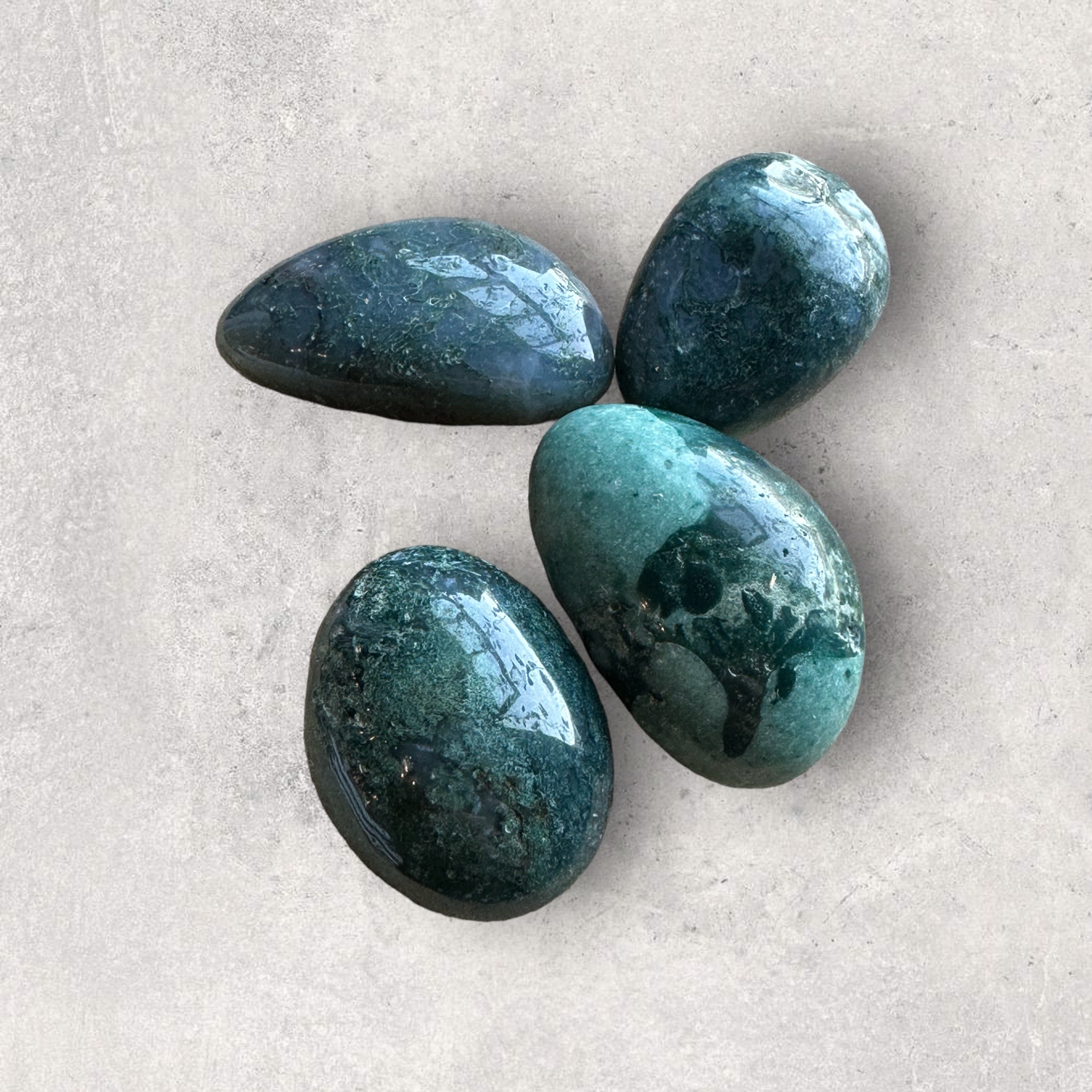 TRUE ART KELOWNA - Moss Agate Tumbles