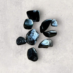 Kelowna Crystal Cave - Snowflake Obsidian Tumbles