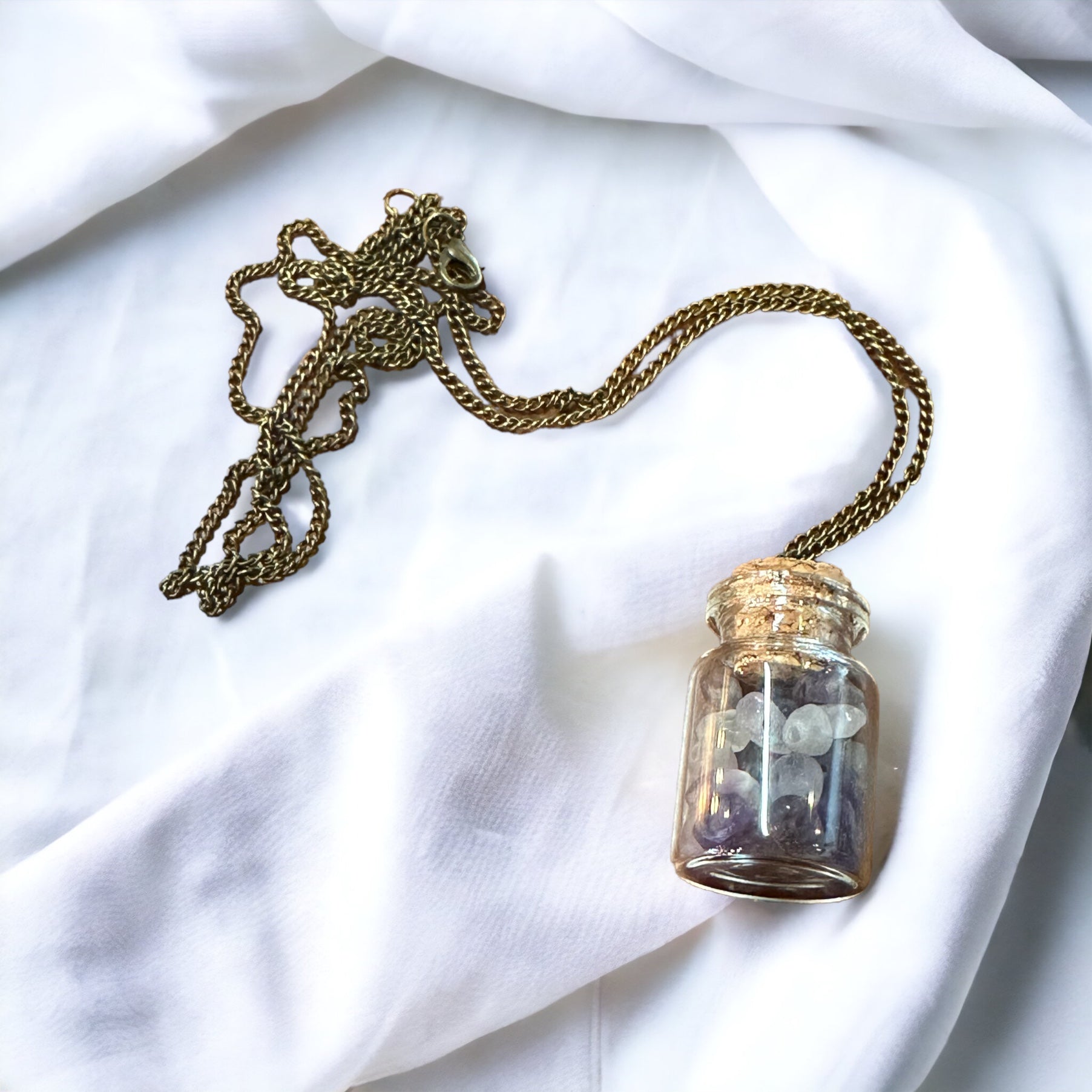 Fancy Beads - Amethyst Jar Necklace
