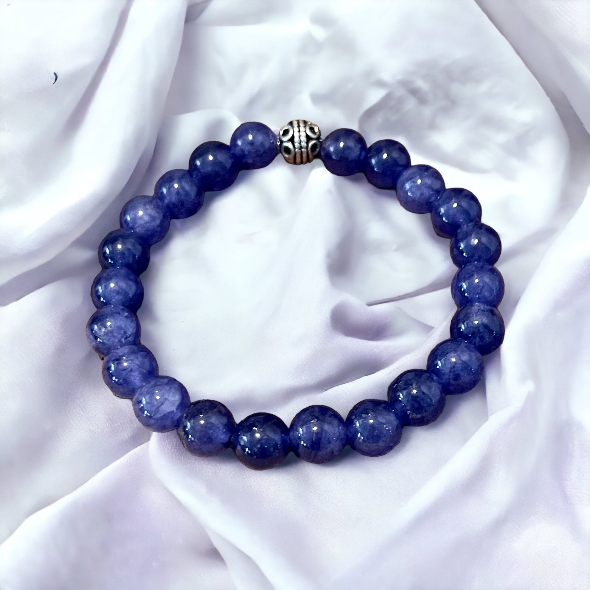 Fancy Beads - Violet Jade 8MM Bracelet