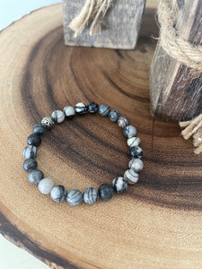 Fancy Beads - 8MM Silk Stone Bracelet