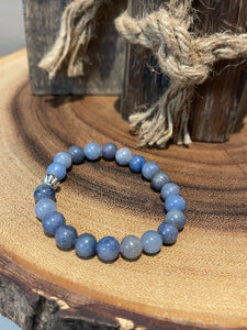 Fancy Beads - 8mm Blue Aventurine Bracelet