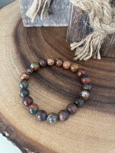 Fancy Beads - Brecciated Jasper 8MM Bracelet