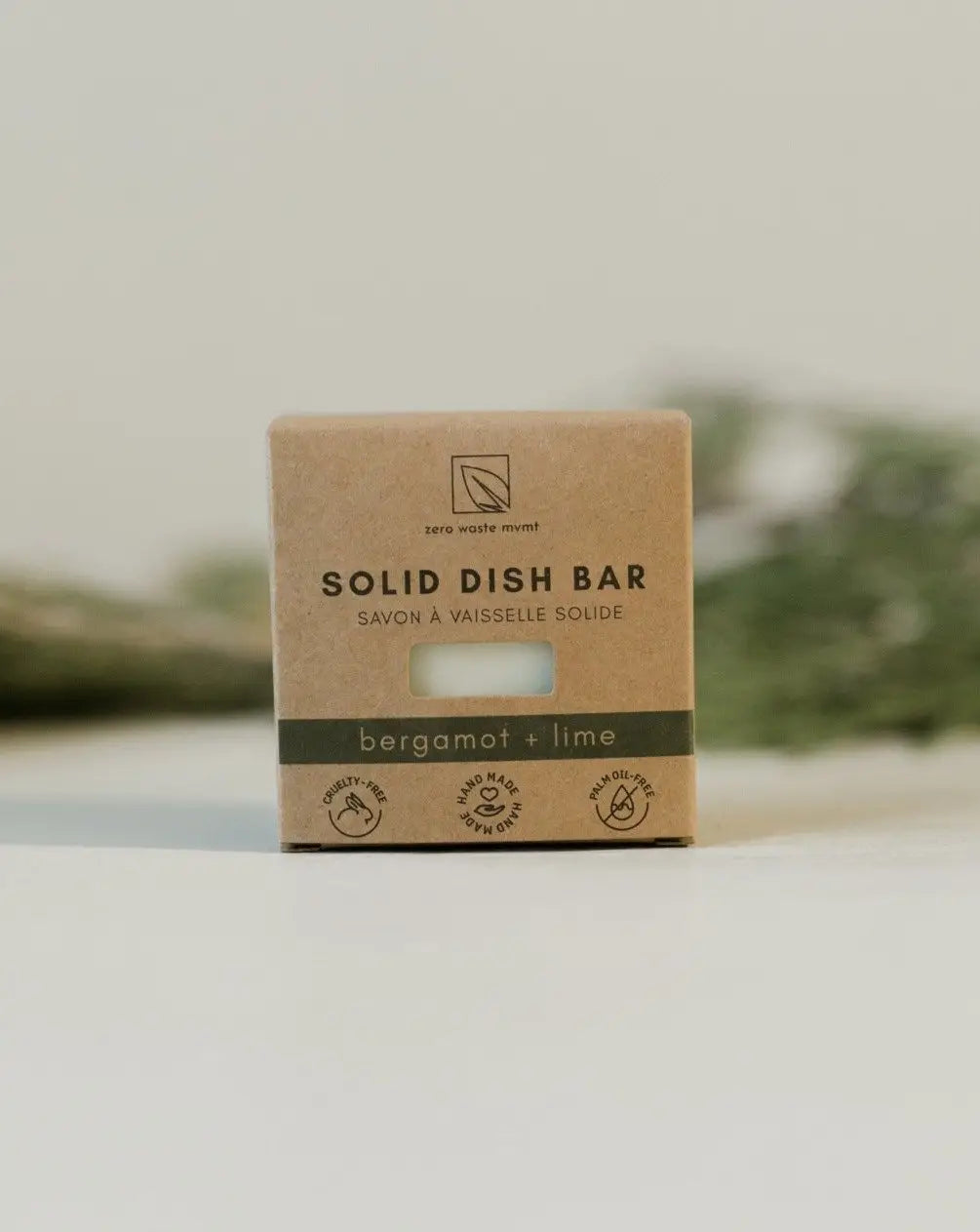 Solid Dish Bar- Bergamot & Lime
