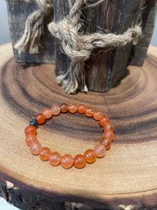 Fancy Beads - Fire Jade 8mm Bracelet