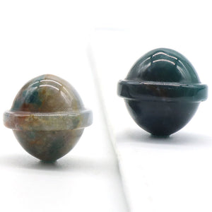 TRUE ART KELOWNA - Mini Indian Agate Gemstone Planet