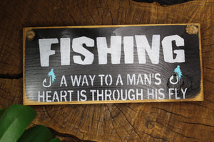 Fishing, A Way To A Mans Heart Wall Hanging - TRUE ART KELOWNA