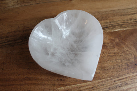 Kelowna Crystal Cave - Selenite Heart Bowl