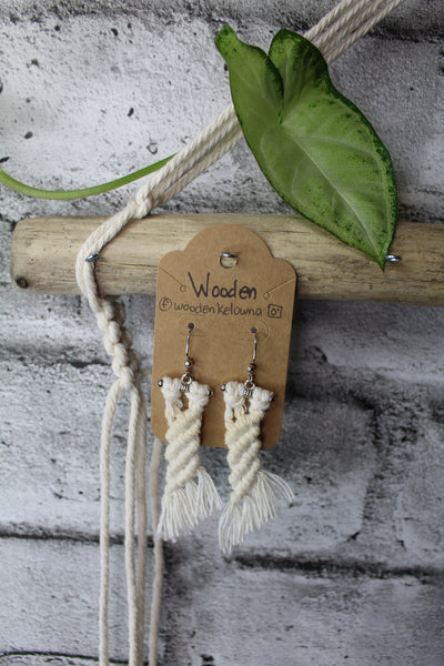 Wooden Kelowna - Macrame Earrings