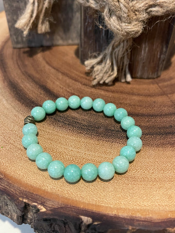 Fancy Beads - Mint Quartz 8mm Bracelet