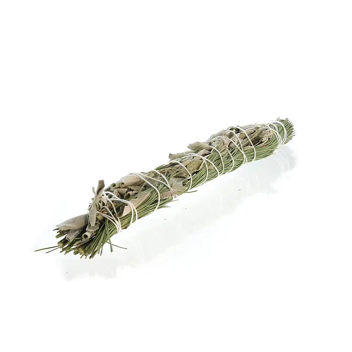 Peace Streaks - 8" Organic Pine & White Sage Smudge Stick