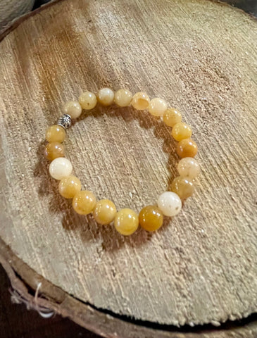 Fancy Beads - 8mm Yellow Aventurine Bracelet